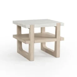 Kirkland's Home Sun Bleached Marble Top Accent Table- Accent & End Tables