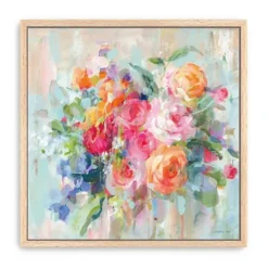Kirkland's Home Sun Drenched Bouquet Framed Canvas Art Print- Canvas Art