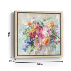 Kirkland's Home Sun Drenched Bouquet Framed Canvas Art Print- Canvas Art