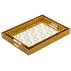Kirkland's Home Sun Star 2-Pc. Mirrored Tray Set- Decorative Trays