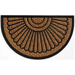 Kirkland's Home Sunburst Half Circle Coir Doormat- Doormats