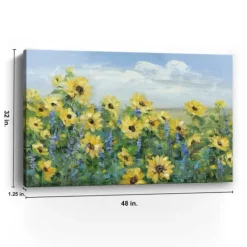 Kirkland's Home Sunflower Fields Forever Giclee Canvas Art Print- Canvas Art