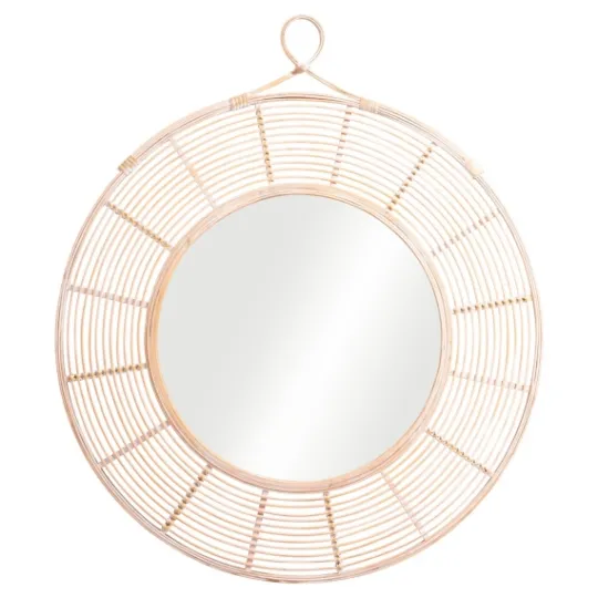 Kirkland's Home Sunlight Beam Woven Framed Mirror- Framed Mirrors
