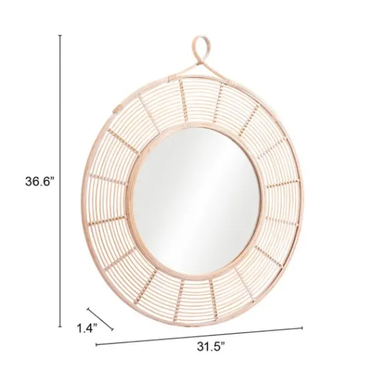 Kirkland's Home Sunlight Beam Woven Framed Mirror- Framed Mirrors