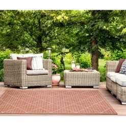 Kirkland's Home Sunset Diamond Outdoor Area Rug, 7X9- Outdoor Rugs