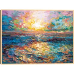 Kirkland's Home Sunset In Mykonos Framed Canvas Art Print- Canvas Art
