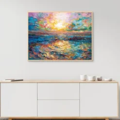 Kirkland's Home Sunset In Mykonos Framed Canvas Art Print- Canvas Art