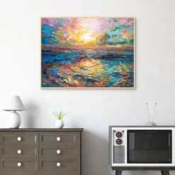 Kirkland's Home Sunset In Mykonos Framed Canvas Art Print- Canvas Art