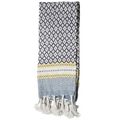 Kirkland's Home Sunshine Diamond Pattern Outdoor Throw Blanket- Blankets & Throws