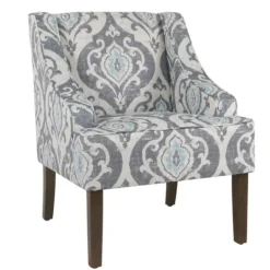 Kirkland's Home Suri Blue Swoop Accent Chair- Accent Chairs