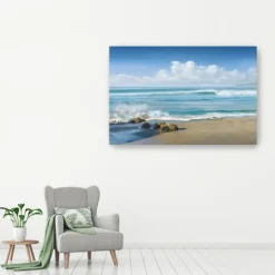 Kirkland's Home Sweeping Blue Canvas Art Print, 60X40 In.- Canvas Art