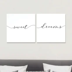 Kirkland's Home Sweet Dreams Diptych Giclee Canvas Print Set- Wall Quotes & Signs