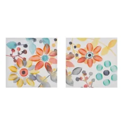 Kirkland's Home Sweet Florals Canvas Art Prints, Set Of 2- Canvas Art