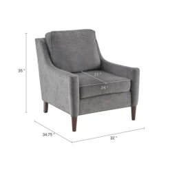 Kirkland's Home Swoop Arm Upholstered Accent Chair- Accent Chairs