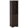 Kirkland's Home Tall Espresso Open Shelves Cabinet- Cabinets & Sideboards