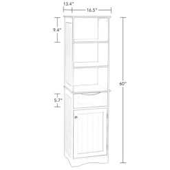 Kirkland's Home Tall Espresso Open Shelves Cabinet- Cabinets & Sideboards