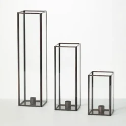 Kirkland's Home Tall Frame 3-Pc. Tapered Candle Holder Set- Candle Holders