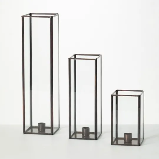 Kirkland's Home Tall Frame 3-Pc. Tapered Candle Holder Set- Candle Holders