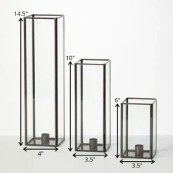 Kirkland's Home Tall Frame 3-Pc. Tapered Candle Holder Set- Candle Holders