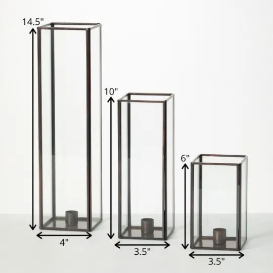 Kirkland's Home Tall Frame 3-Pc. Tapered Candle Holder Set- Candle Holders