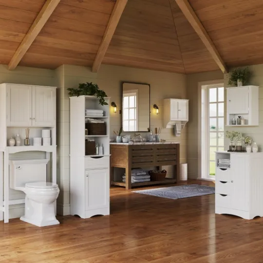Kirkland's Home Tall Open Shelves Cabinet- Cabinets & Sideboards