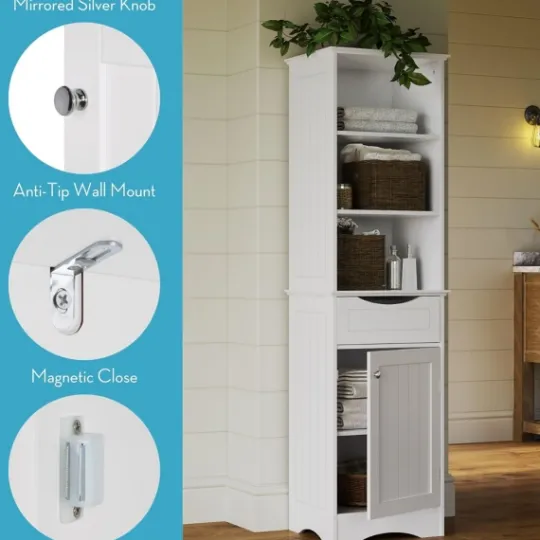 Kirkland's Home Tall Open Shelves Cabinet- Cabinets & Sideboards