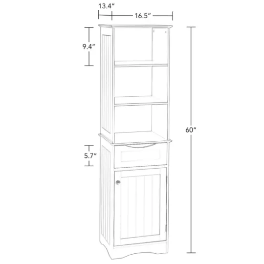 Kirkland's Home Tall Open Shelves Cabinet- Cabinets & Sideboards