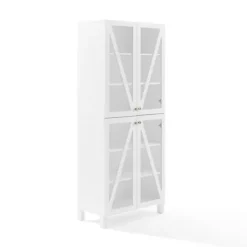 Kirkland's Home Tall Triangle 4-Door Wood Cabinet- Cabinets & Sideboards
