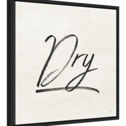 Kirkland's Home Tan And Black Dry Laundry Framed Wall Plaque- Wall Quotes & Signs