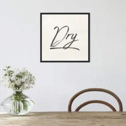 Kirkland's Home Tan And Black Dry Laundry Framed Wall Plaque- Wall Quotes & Signs