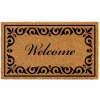 Kirkland's Home Tan And Black Scroll Welcome Doormat, 48X30 In.- Doormats