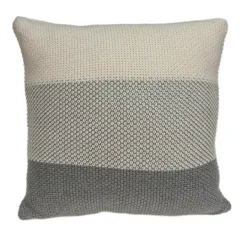 Kirkland's Home Tan And Gray Blocked Knit Pillow- Pillows