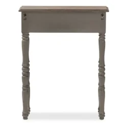 Kirkland's Home Tan And Gray Ornate Ball Turned Console Table- Console Tables