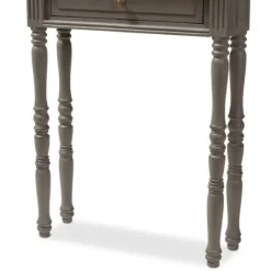 Kirkland's Home Tan And Gray Ornate Ball Turned Console Table- Console Tables