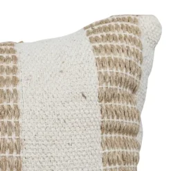 Kirkland's Home Tan And White Outer Striped Lumbar Pillow- Pillows