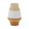 Kirkland's Home Tan And White Striped Coastal Ceramic Vase, 13 In.- Vases