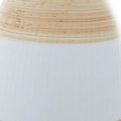 Kirkland's Home Tan And White Striped Coastal Ceramic Vase, 13 In.- Vases