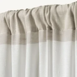 Kirkland's Home Tan Deena Curtain Panel Set, 96 In.- Curtains & Drapes