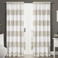 Kirkland's Home Tan Deena Curtain Panel Set, 84 In.- Curtains & Drapes
