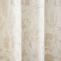 Kirkland's Home Tan Floral 2-Pc. Curtain Panel Set, 96 In.- Curtains & Drapes