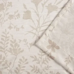 Kirkland's Home Tan Floral 2-Pc. Curtain Panel Set, 84 In.- Curtains & Drapes