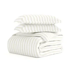 Kirkland's Home Tan Rugged Stripe 2-Pc. Twin Duvet Cover Set- Duvets