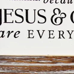 Kirkland's Home Tan Wood Wash Hands Say Prayers Framed Wall Plaque- Wall Quotes & Signs