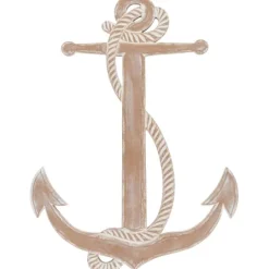 Kirkland's Home Tan Wooden Anchor Plaque- Wall Plaques