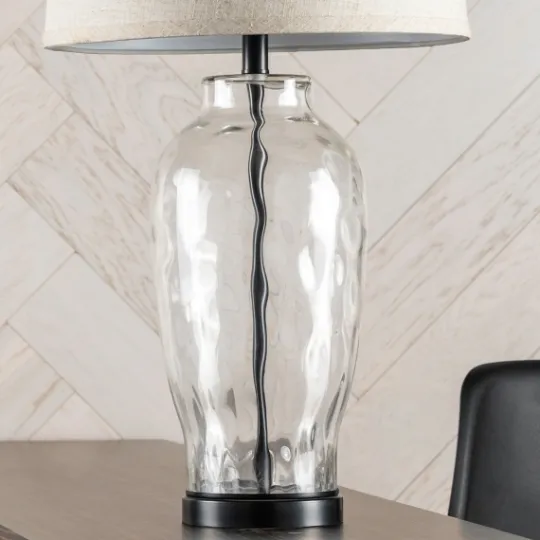 Kirkland's Home Tapered Metal And Glass Jug Table Lamp- Table Lamps
