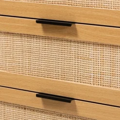 Kirkland's Home Tara Two-Tone Espresso Rattan Dresser- Dressers & Chests