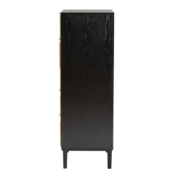 Kirkland's Home Tara Two-Tone Espresso Rattan Chest- Dressers & Chests