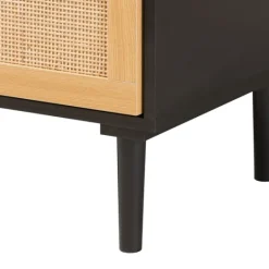 Kirkland's Home Tara Two-Tone Espresso Rattan Chest- Dressers & Chests