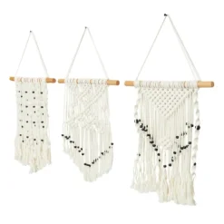 Kirkland's Home Tasseled Macrame Wall Hangings, Set Of 3- Wall Plaques