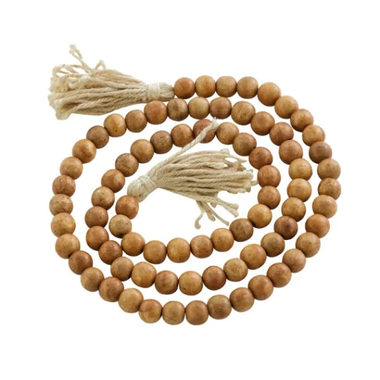 Kirkland's Home Tasseled Wood Beaded Garland- Decorative Accents